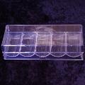 100 Capacity Chip Tray With Lid Clear Acrylic