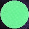 Light Green poker chip diamond rim 4gm