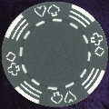 Dark Grey Four tab poker chip 11.5gm