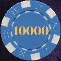 Light Blue Dice Chip Numbered 10000