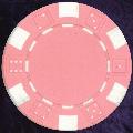 Pink six tab dice design heavy chip 11.5gm