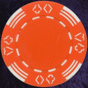 Orange Four tab poker chip 11.5gm Photo