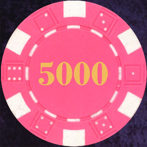 Very Pink Dice Chip Numbered 5000 Photo