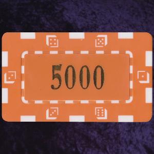 Orange Dice Plaque 75 x 45mm Numbered 5000 Photo