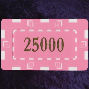 Pink Dice Plaque 75 x 45mm Numbered 25000 Photo